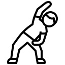 pictogramme de personnage faisant de la gymnastique