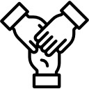 pictogramme de mains symbolisant l'inclusion