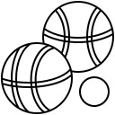 pictogramme de boules de pétanque